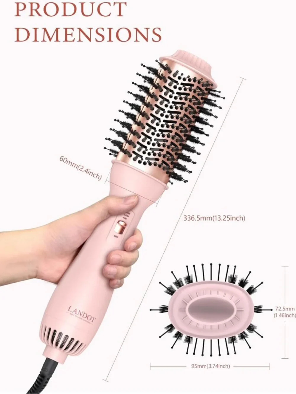 One-Step Hot Air Brush Dryer for Smooth Blowout & Volume - Hair Styling Tool